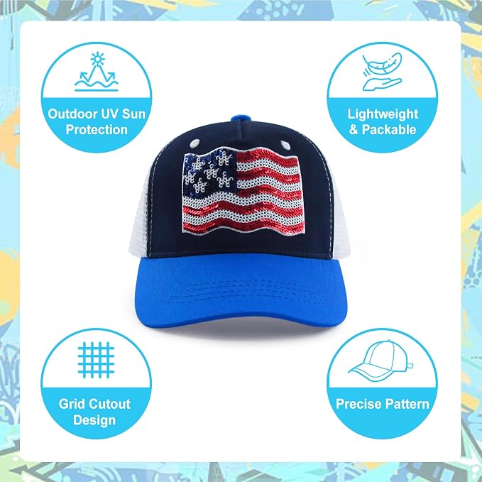 Mesh Toddler Baseball Cap, Adjustable Breathable Sun Hat - Image 3