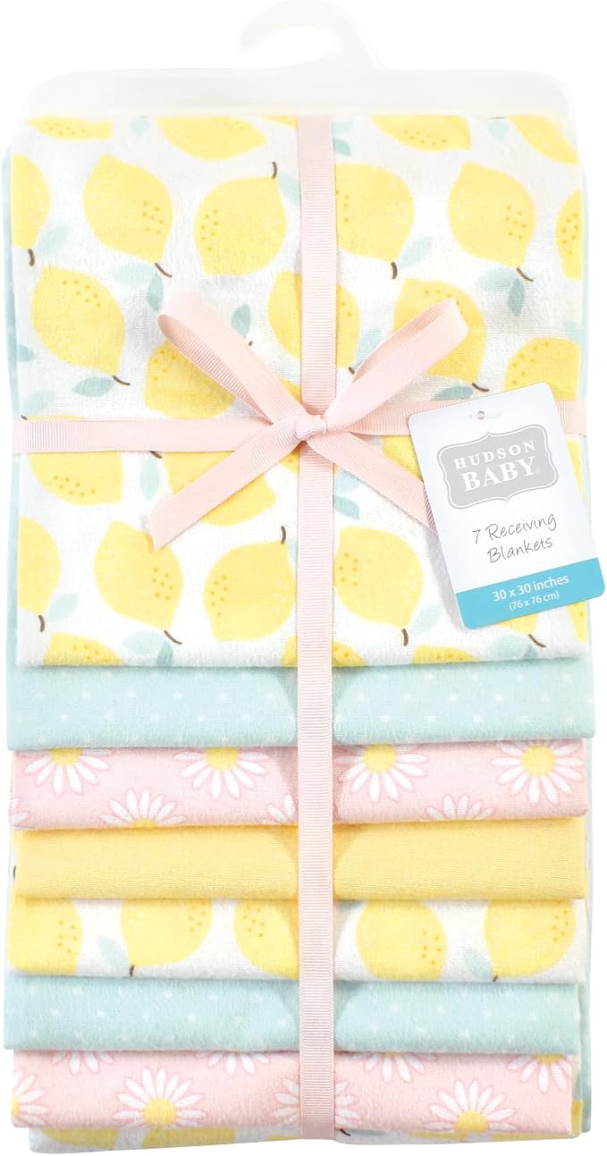 Little Treasure Hudson Baby Cotton Poly Flannel Receiving Blankets Multipack - Image 2