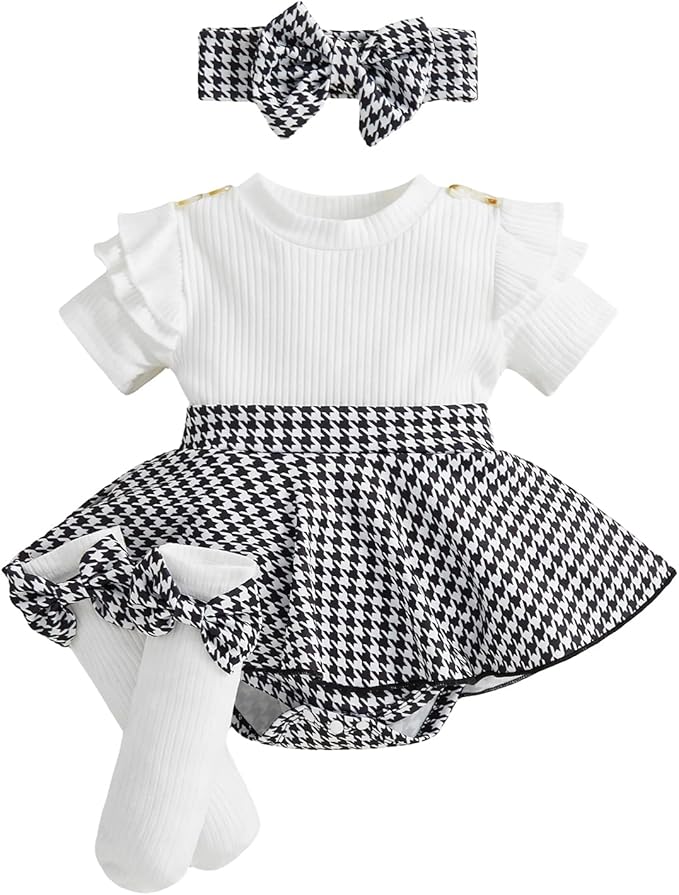 Giraropa Newborn Baby Girl Clothes Smocked Bubble Romper Dress + Socks + by Giraropa
