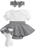 Giraropa Newborn Baby Girl Clothes Smocked Bubble Romper Dress + Socks + by Giraropa