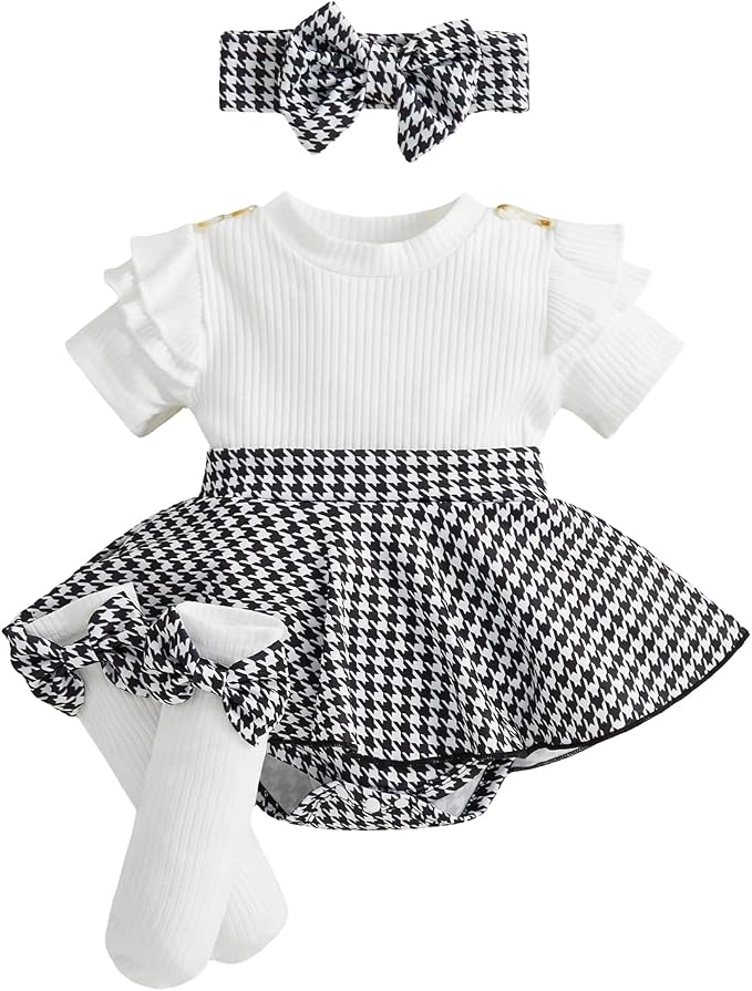 Giraropa Newborn Baby Girl Clothes Smocked Bubble Romper Dress + Socks + by Giraropa
