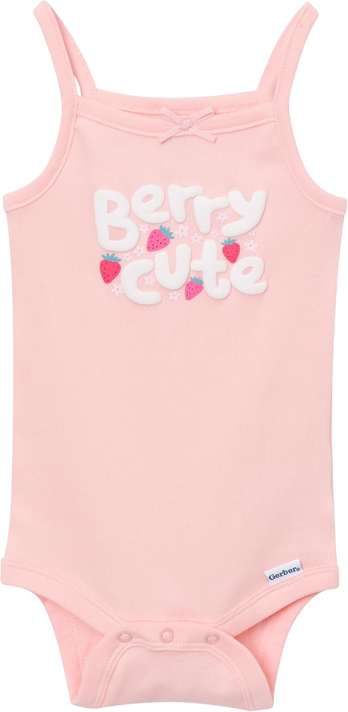 Gerber Baby Girls Multi-Pack Sleeveless Onesies Bodysuit - Image 5