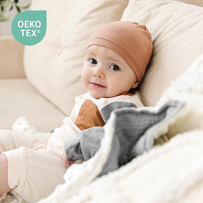 Konssy 6 Pack Baby Newborn Hats, Soft Beanie Hat - Image 3