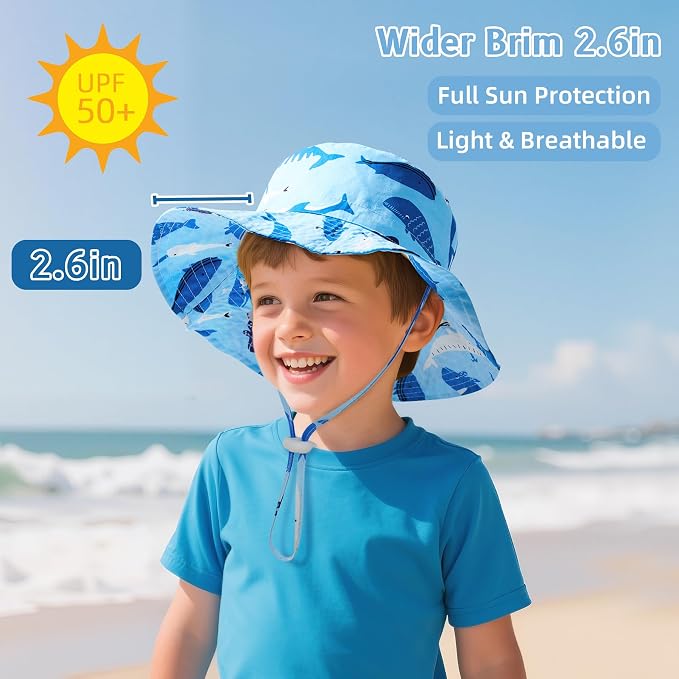 Komorebi Toddler Sun Hat UPF 50+ Kids Beach Bucket Hats Boys Girls 0-8Y | Cute - Image 4