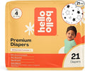 Hello Bello Diapers, Size 4 (22-37 lbs) Superstars, 21 Count of Premium Disposable Baby Diapers, Hypoallergenic with Soft, Cloth-Like Feel