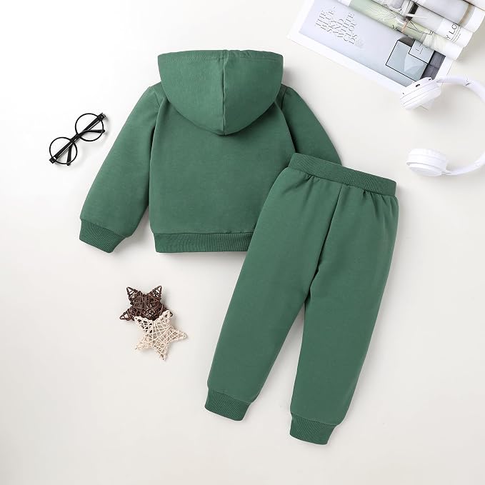 Happy Town Baby Fall Outfits for Girl Boy Long Sleeve Hoodie Top and Long - Image 3