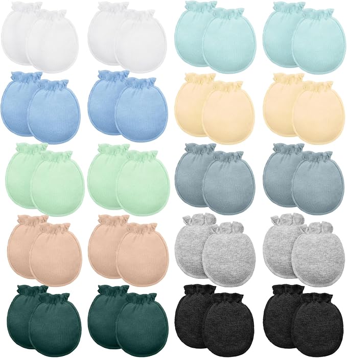 20 Pairs Newborn Baby 0-6 Months No Scratch by Syhood