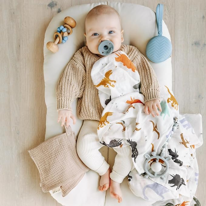 Ali+Oli Muslin Swaddle Blanket for Baby Large 47" x 47" Soft Rayon Made from - Image 8