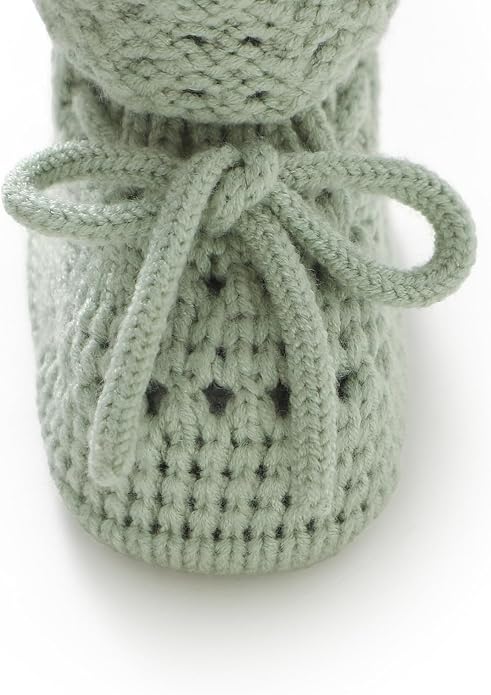 Baby Booties 100% Cotton Knitted Newborn First Cozy Warm Crib Shoes - Image 7