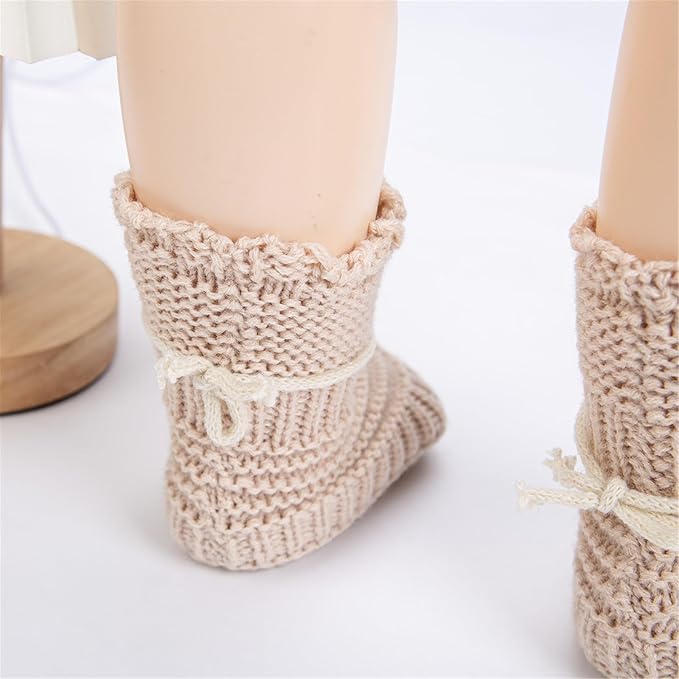 Baby Booties Newborns First Walkers Soft Knit Elegant Knit Baby Booties - Image 9