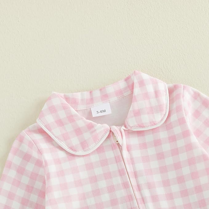Seyurigaoka Newborn Baby Boy Girl Romper Long Sleeve Zipper Jumpsuit - Image 3