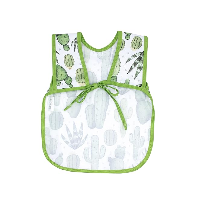 BapronBaby Desert Cactus Bapron - No Neck Tie Safer Bib for Baby & Toddler - Soft Waterproof Stain Resistant - Machine Washable - Sz Preschool 3-5yrs
