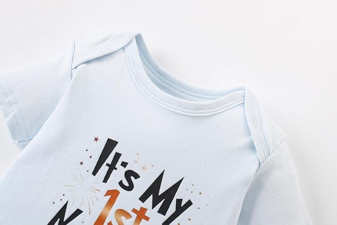 AIWUHE Unisex-Baby Short Sleeve Bodysuits Cotton One-piece Boy Girl Summer - Image 3