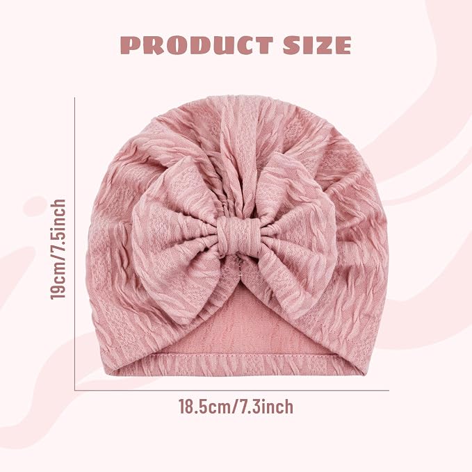 Cinaci 4 Pieces Baby Girls Turban Hats - Image 2