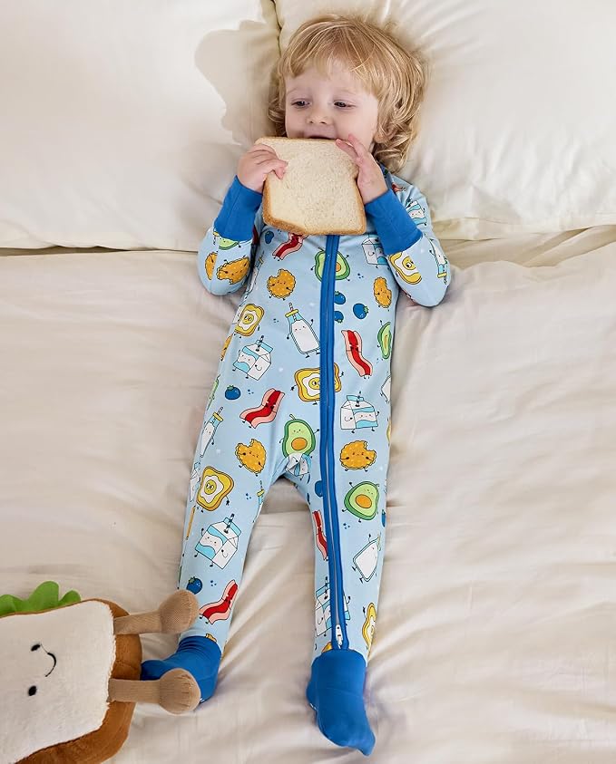babee Reshinee Bamboo Viscose Baby Footie Pajama, Zipper Sleeper Boys Girls | - Image 5