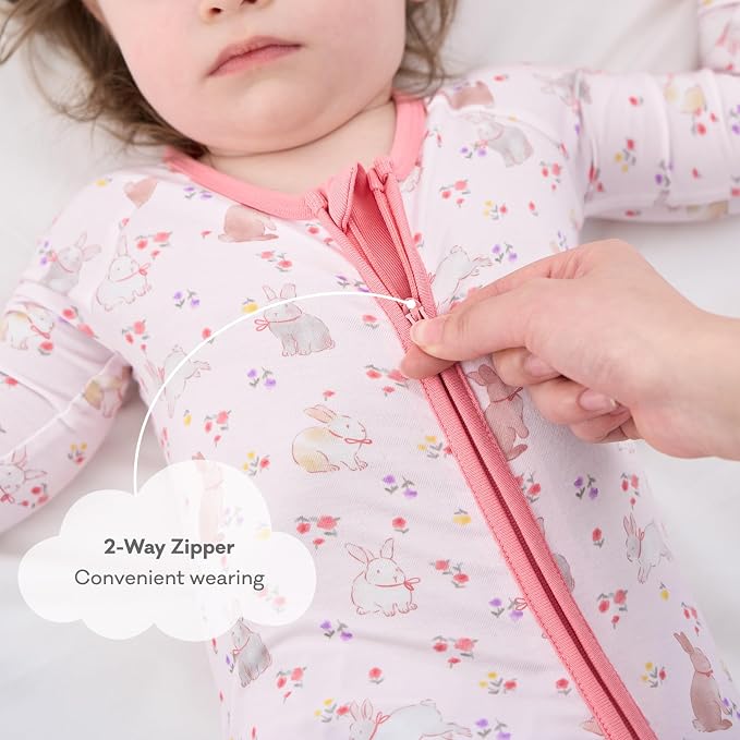 pureborn Baby Sleeper Viscose from Bamboo Zipper Footies 0-24 Months - Image 5