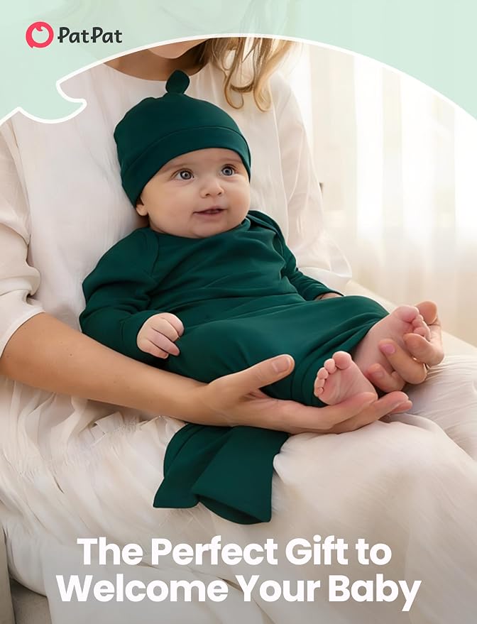 PATPAT Baby Sleeper Gown with Hat - Image 2