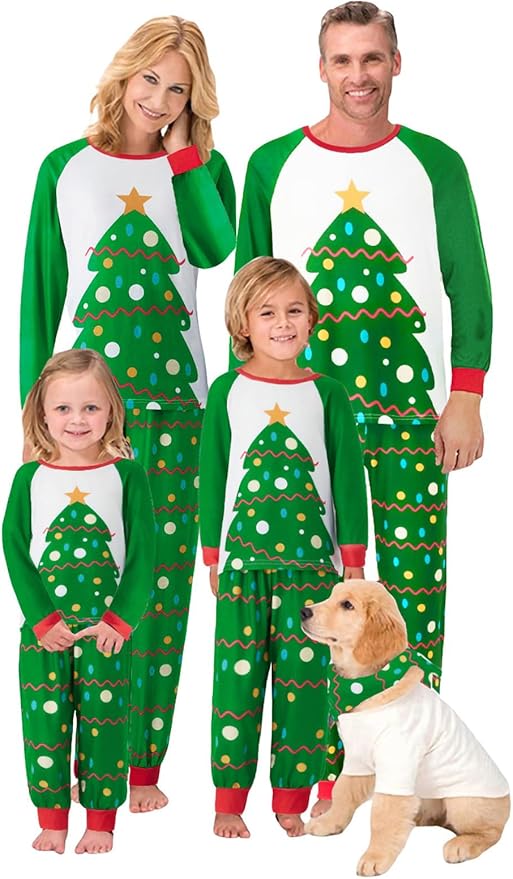Awoscut Family Christmas Pajamas Matching Pajamas for Family, Xmas PJs Sets Holiday Sleepwear