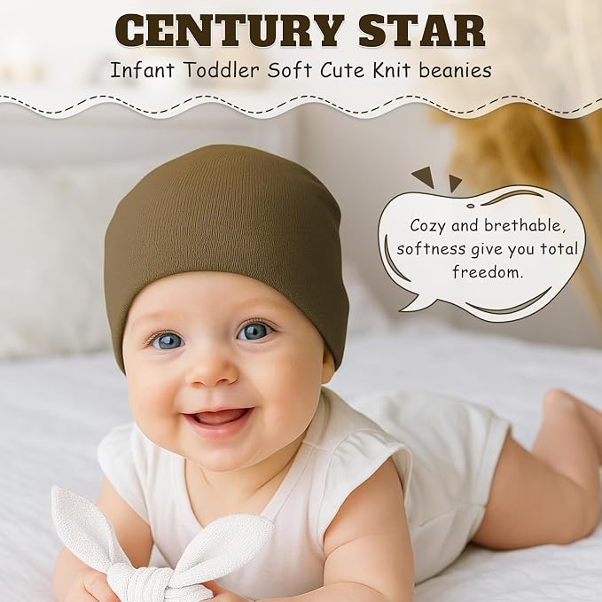 Century Star Baby Beanie Hats Newborn Infant Toddler Beanies - Image 5