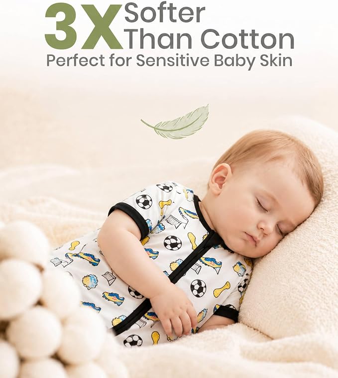 OPAWO Bamboo Sleepers for Baby Boy Pajamas Bamboo Pajamas Baby Romper 0-24M | 2 - Image 2