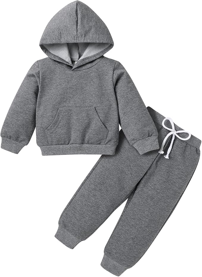 Happy Town Baby Fall Outfits for Girl Boy Long Sleeve Hoodie Top and Long by HappyTown