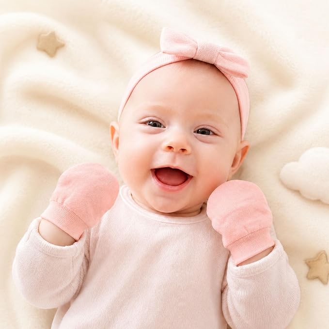 8 Pairs Newborn Baby Mittens No Scratch Infant Baby Cotton Gloves Newborn - Image 2