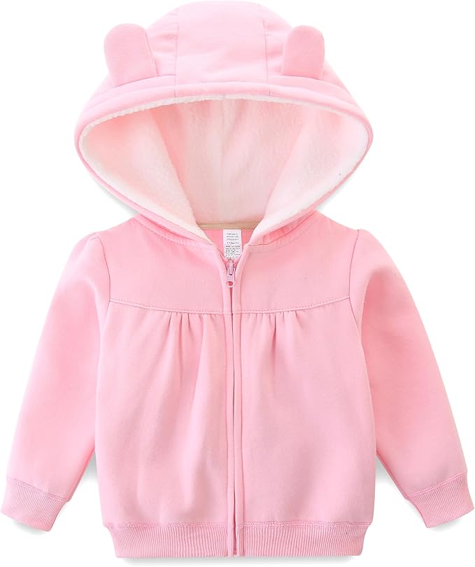 Hikido Baby Girls Boys Warm Adorable Hooded Zip Coat by Hikido