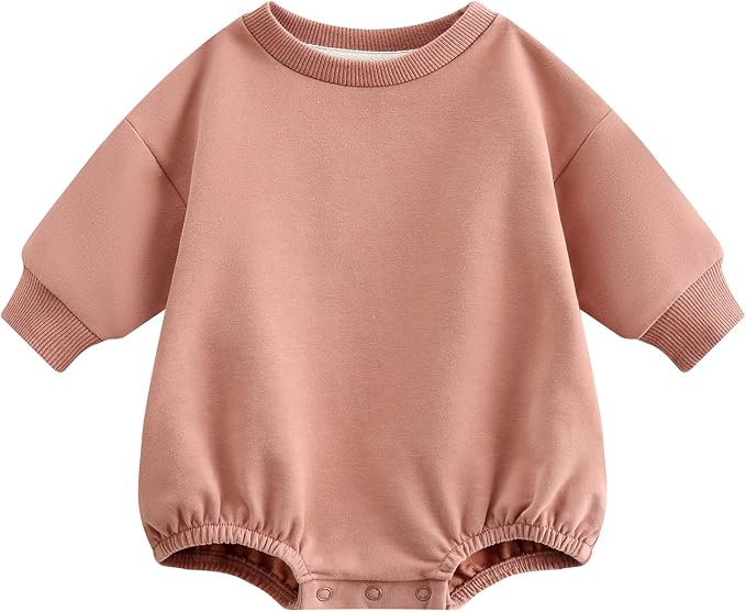 Bafeicao Baby Boy Girl Sweatshirt Romper Bubble Romper | Organic Cotton by Bafeicao