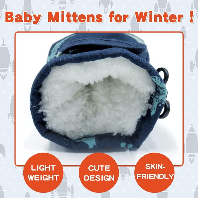 BAVST Toddler Waterproof Mittens Fleece Lined Baby Boys Girls Winter Warm Glove - Image 2