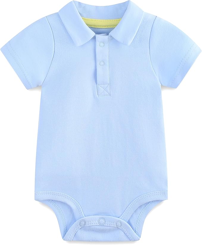 Baby Girl Collared Onsie Polo Bodysuit Boy Cotton Romper Short Sleeve 0~24M by Unknown