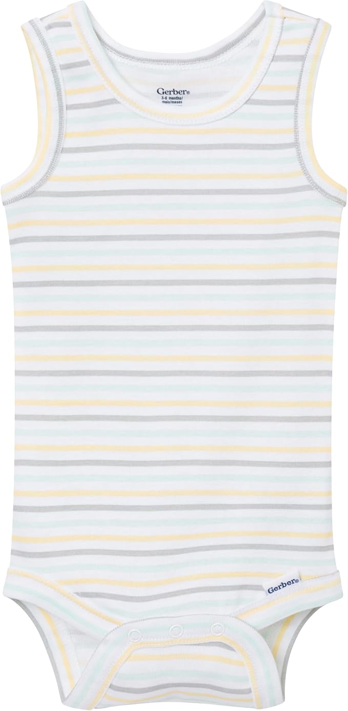 Gerber Baby Girls Multi-Pack Sleeveless Onesies Bodysuit - Image 3