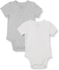 Amazon Essentials Unisex Babies' Short Sleeve Henley Bodysuit by AmazonEssentials