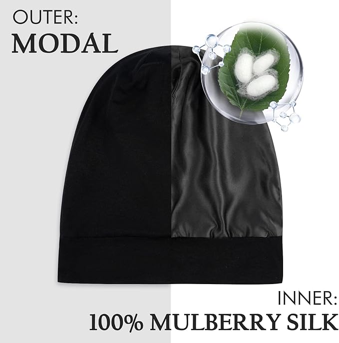 OLESILK Silk Toddler Bonnet 6-36 Months: 100% Mulberry Silk & Modal, Anti-Frizz for Curly Hair, Adjustable Fit Growing Baby