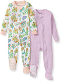 Burt's Bees Baby Girls Organic Cotton, Snug Fit Footed Sleeper Pajamas | by BurtsBeesBaby