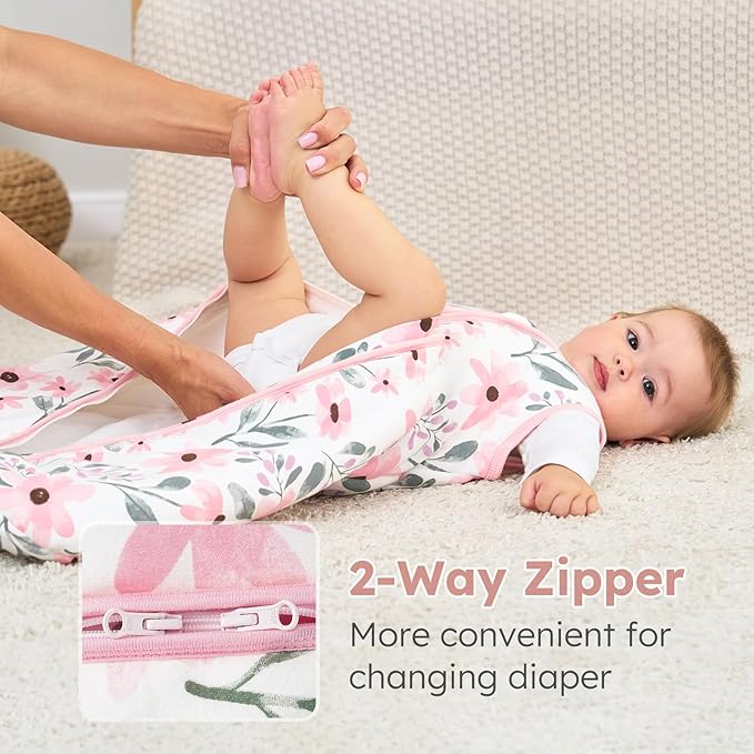 Yoofoss Baby Sleep Sack 18-24 Months, TOG 2.5 Baby Wearable Blanket with 2-Way Zipper, 100% Organic Cotton Fabric Winter Newborn Sleeping Sack, Warm Soft Comfy(X-Large)