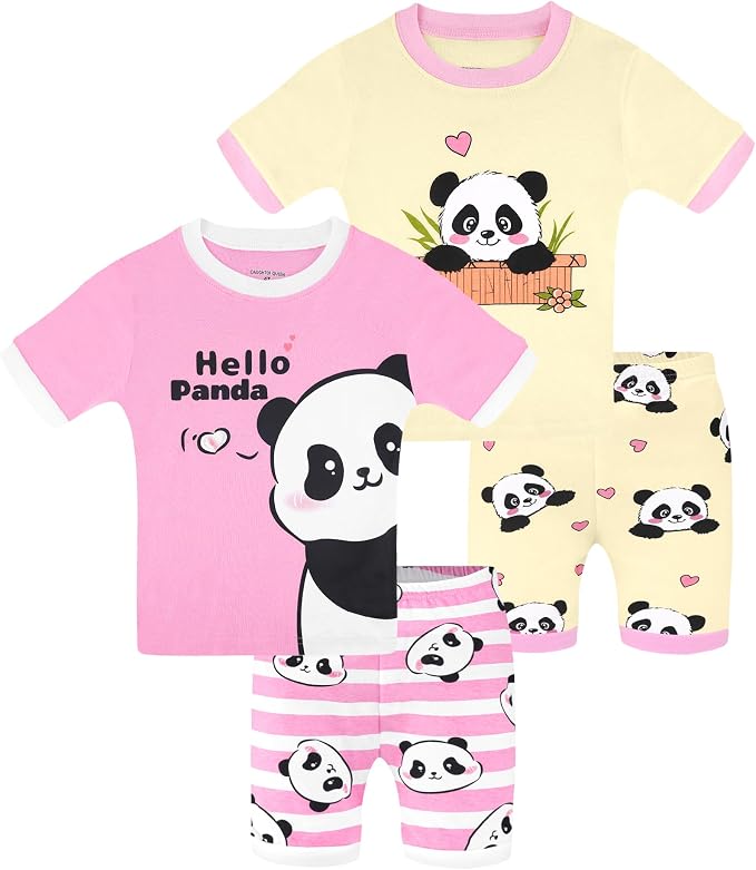 DAUGHTER QUEEN Girls Summer Pajamas Set 4 Pieces 100% Cotton Sleepwear Size 18 by DAUGHTERQUEEN