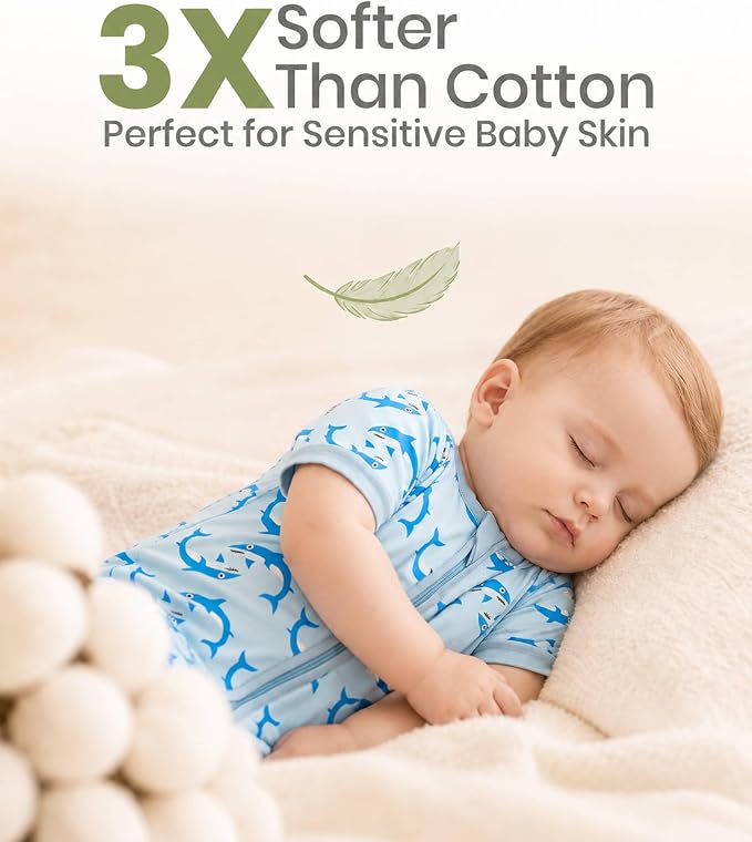 OPAWO Bamboo Sleepers for Baby Boy Pajamas Bamboo Pajamas Baby Romper 0-24M | 2 - Image 2