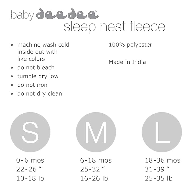 baby deedee Sleep nest Fleece Baby Sleeping Bag, Purple Rain, Large (18-36 Months)