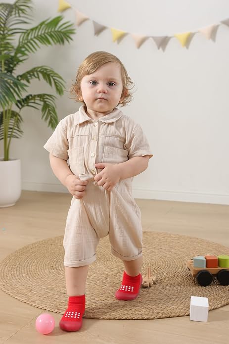 Hstyle Baby Sock Shoes Toddler Boys Walking Shoes Infant Slippers Sneakers | - Image 2