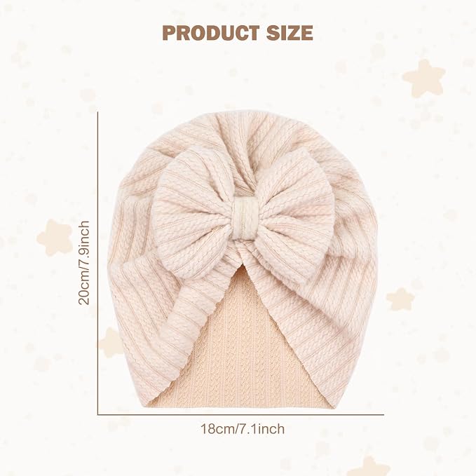 Cinaci 4 Pieces Baby Girls Turban Hats - Image 2