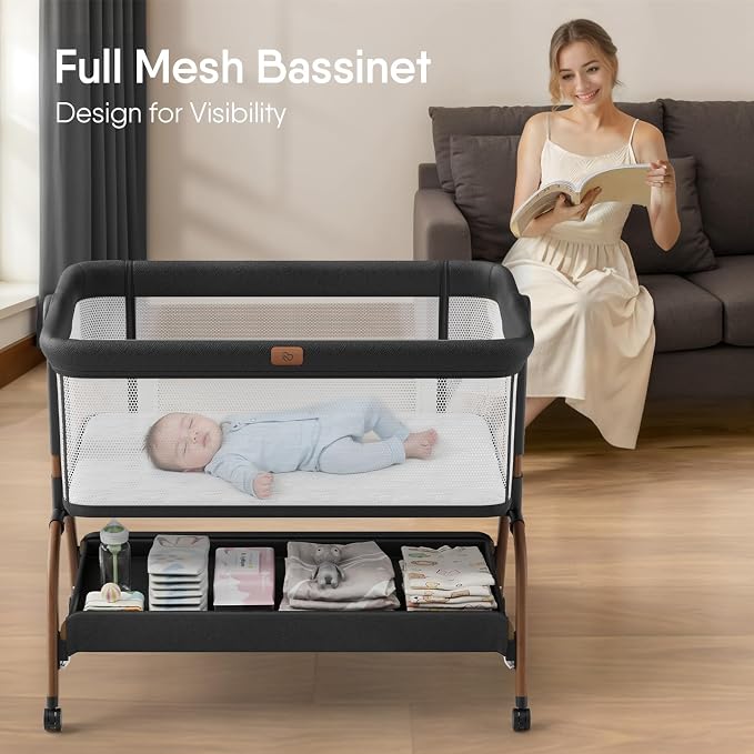 BabyBond Bassinet Bedside Crib, Stable and Secure Crib - Image 3
