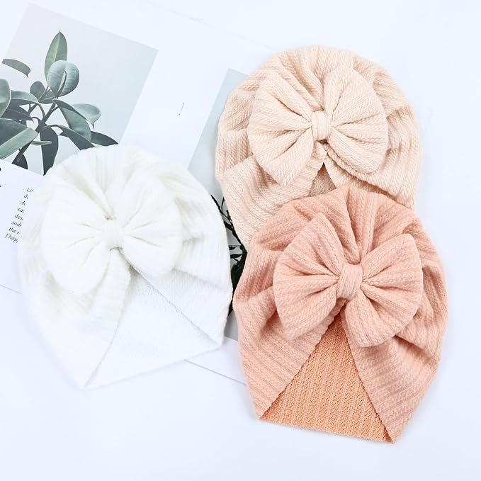 Cinaci 6 Pack Nursery Hospital Caps Bonnets Beanies Headwraps Turban Hats - Image 8