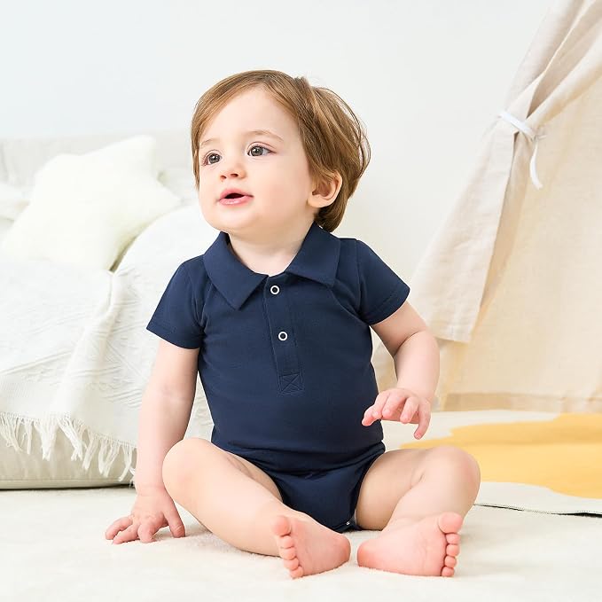 pureborn Baby Girls Boys Bodysuit Super Soft Cotton Romper 0-24 Months | - Image 2