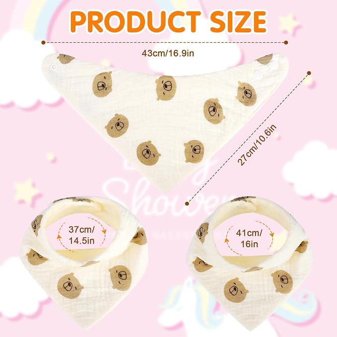 Accmor Muslin Baby Bibs, Soft Baby Bandana Drool Bibs - Image 8