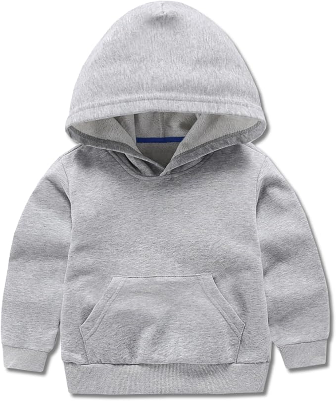 Toddler Boys Girls Sweatshirt Cotton Solid Fall Pullover Hoodie | Long Sleeve by YAGATA