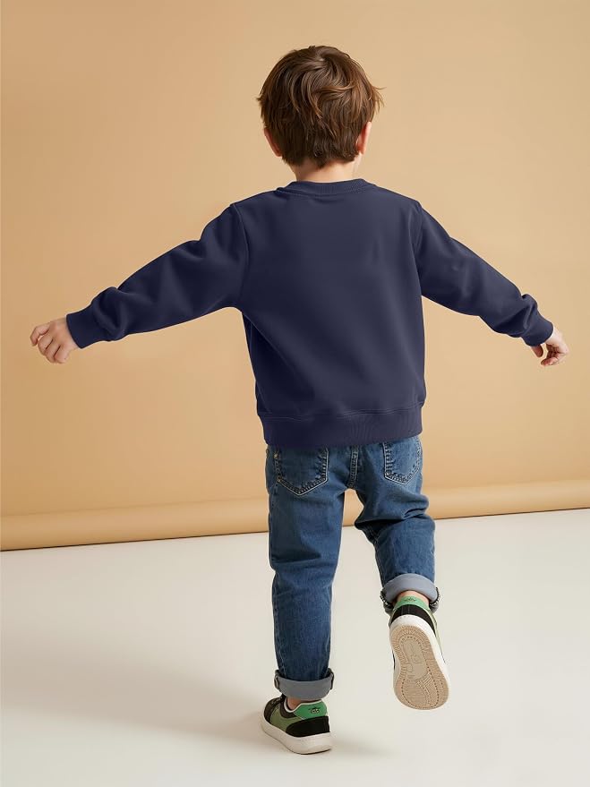 Cooraby 3 Pack Baby and Toddler Boys Crewneck Sweatshirts Kids Solid Cotton - Image 2