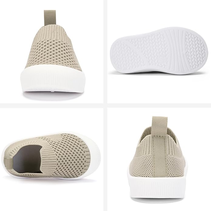BACSAC Baby Toddler Unisex Infant Shoes Boys Girls Beige Mesh Breathable - Image 4