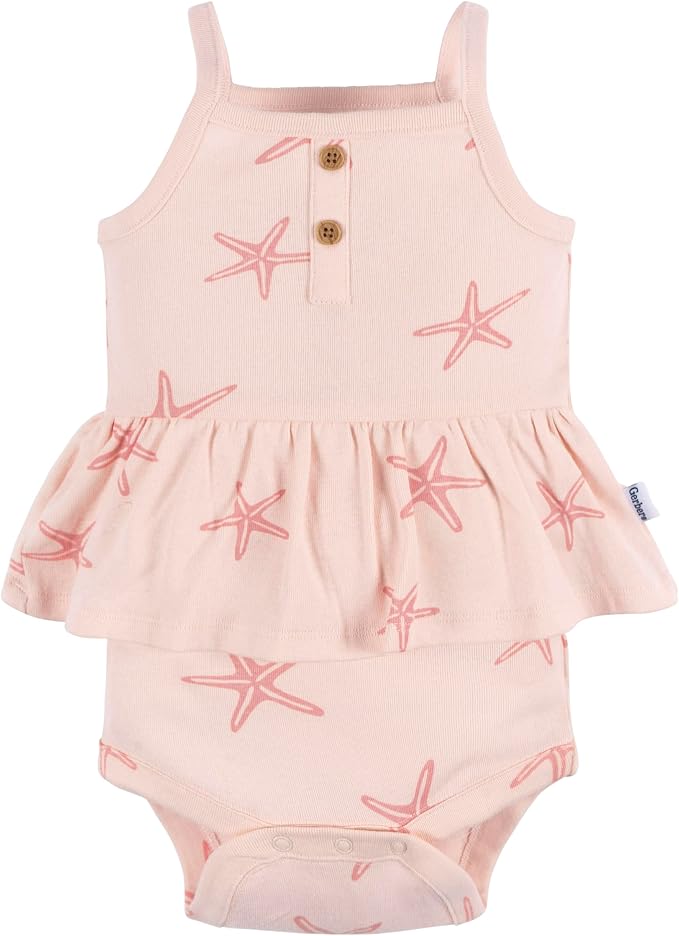 Gerber Baby Girls Multi-Pack Sleeveless Onesies Bodysuit - Image 5