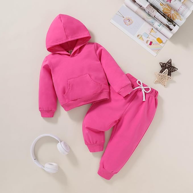 Happy Town Baby Fall Outfits for Girl Boy Long Sleeve Hoodie Top and Long - Image 2