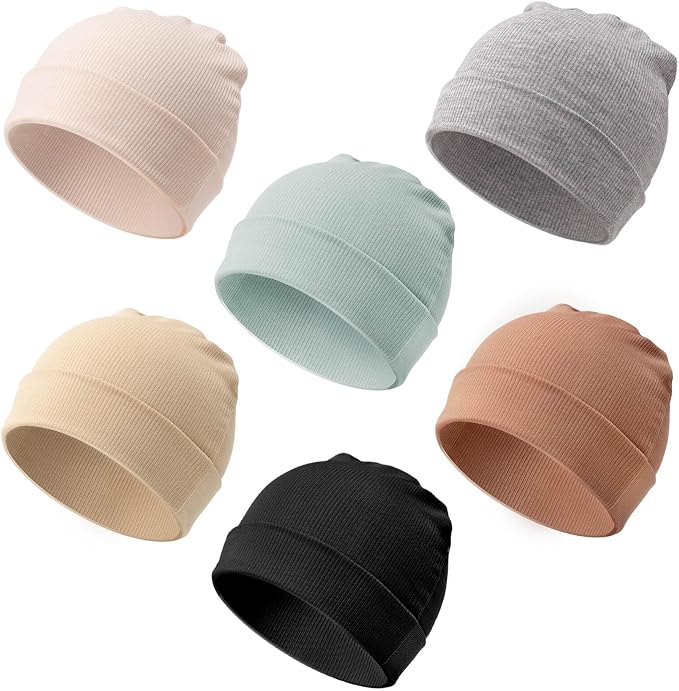 DRESHOW BQUBO 6 Pack Baby Newborn Hats Set by DRESHOW